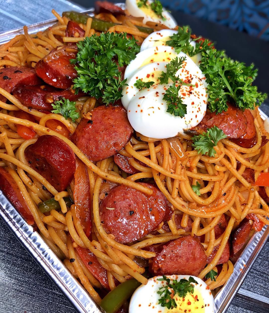 Haitian Spaghetti Platter Pan for Sale – Perfect for Events, Parties & Catering - Image 2