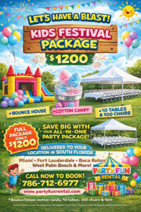 Kids Party Package Rental Miami