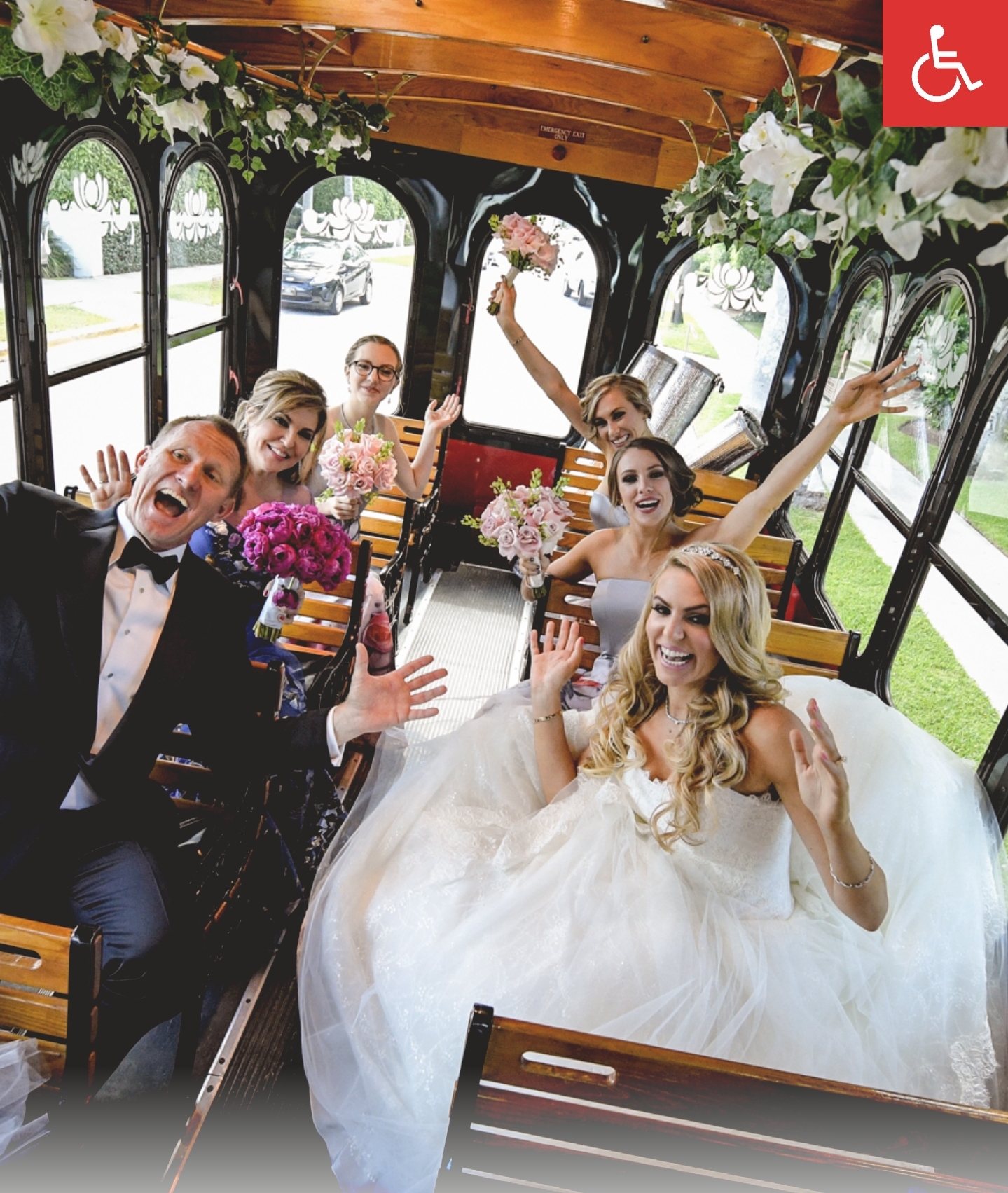 Miami Fort Lauderdale West Palm Beach Wedding Trolley Event Trolley