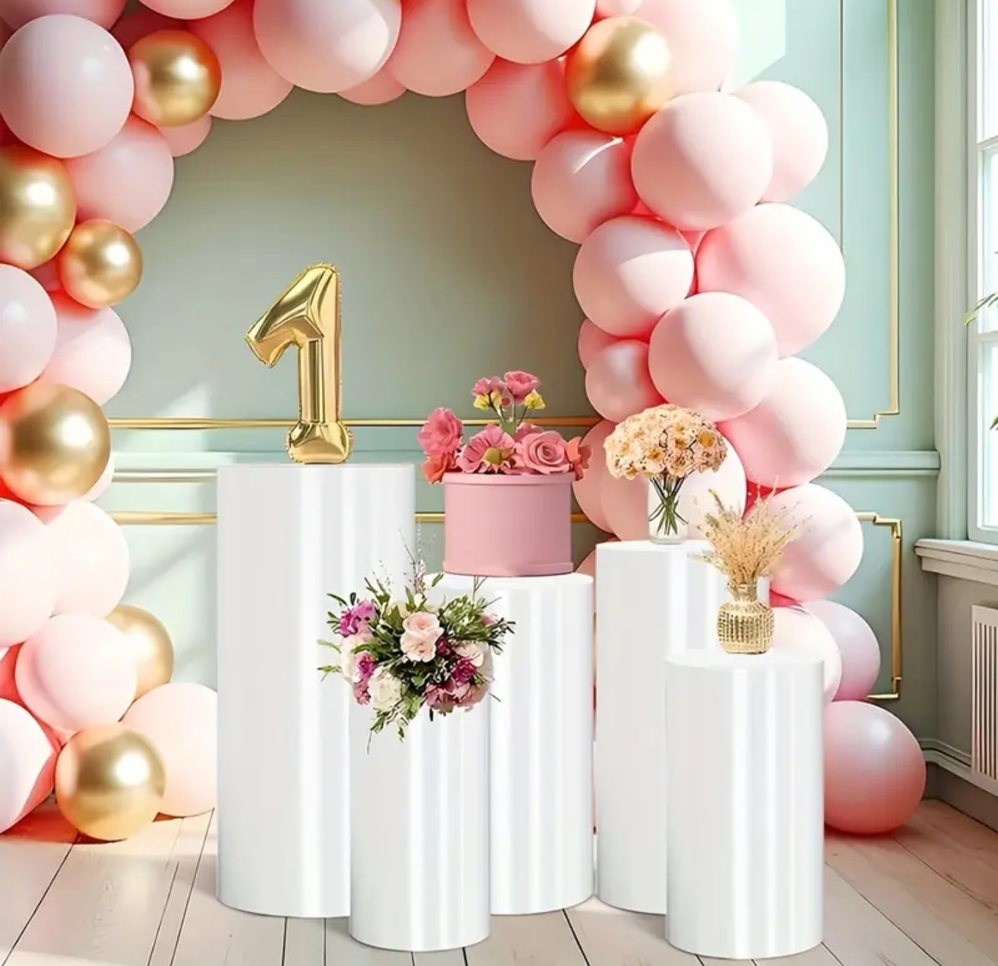 White Cylinder Pedestal Stand Rental | Event Display Stands | Miami – Fort Lauderdale – West Palm Beach - Image 3