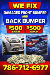 Front & Rear Bumper Repair Near Me | $500 Each | Miami Auto Bumper Repair Service