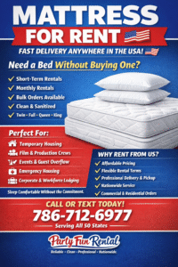 Mattress For Rent in USA | Affordable Bed Rentals Nationwide