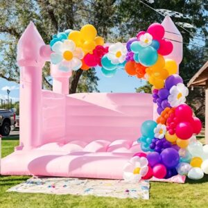 Pink Bounce House Rental in Miami | Inflatable Pink Bouncy Castle for Parties