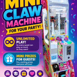 Mini Claw Machine Rental Miami | Candy Claw Machine Rental Near Me | Party Fun Rental