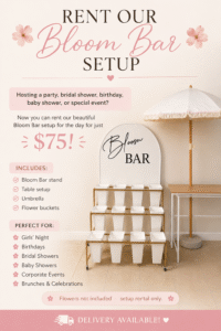 Bloom Bar Rental Miami | Flower Bar Setup Rental for Weddings & Events