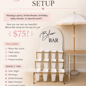 Bloom Bar Rental Miami | Flower Bar Setup Rental for Weddings & Events
