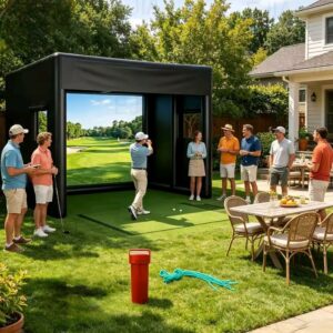 Mobile Golf Simulator Rental Miami | Portable Golf Simulator Rental Near Me | Party Fun Rental