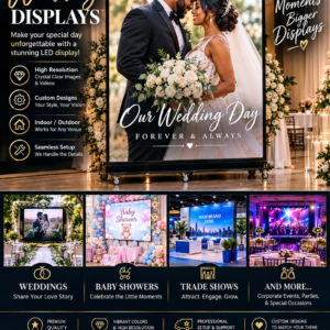 Wedding Hub LED Display Rental in South Florida | Party Fun Rental