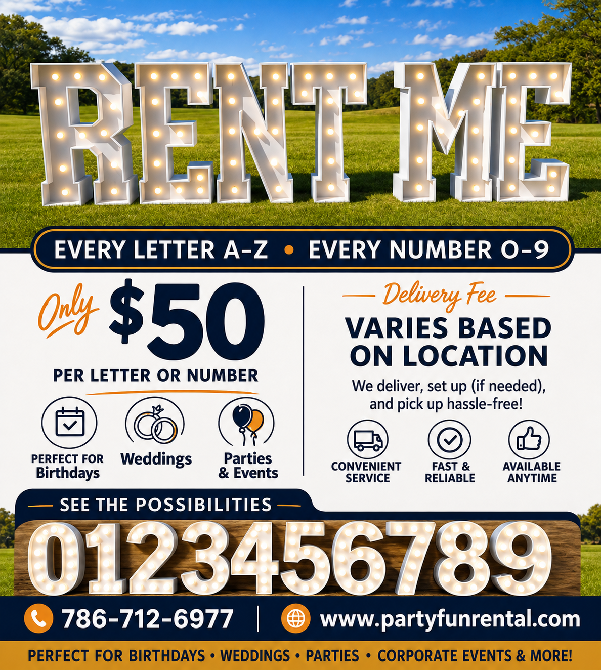 Marquee Letters Rental in South Florida | Light-Up Letters - Image 2