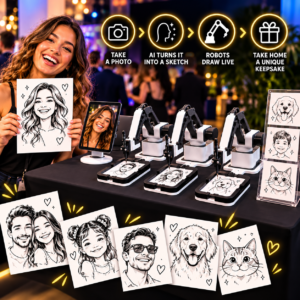 Robotic Sketch Art Rental in South Florida | Party Fun Rental